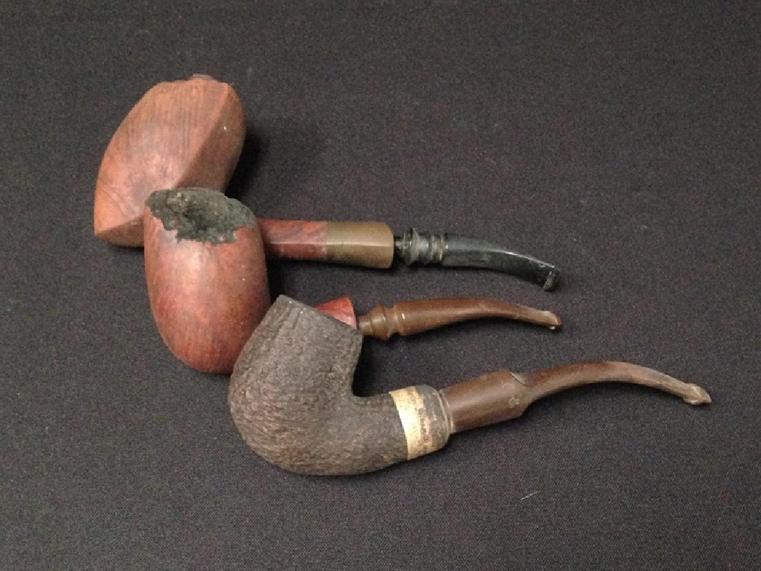 Lot of (3) Vintage Tobacco Smoking Pipes. (1 of 7)