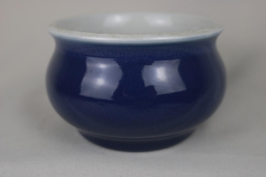 Chinese Blue Glazed Porcelain Censer (1 of 5)