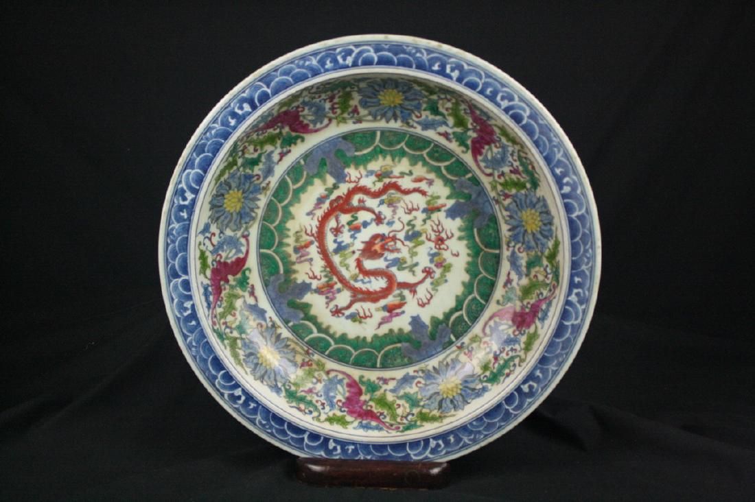 Chinese Doucai Porcelain Charger (1 of 5)