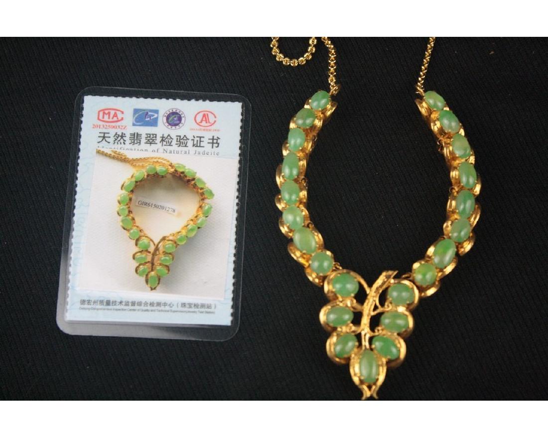 Chinese Natural Jadeite Necklace (1 of 2)