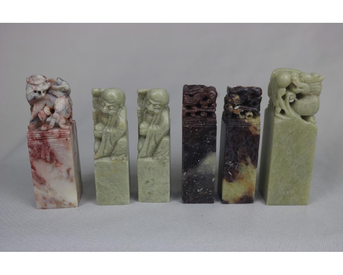 Six  Chinese Soapstone Seal (1 of 3)
