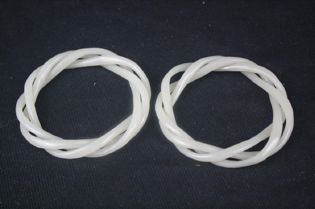 Chinese White Jade Bangle (1 of 2)