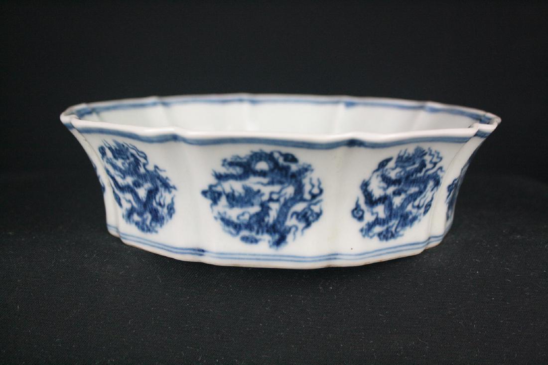 Chinese Blue and White Porcelain Basin (1 of 3)