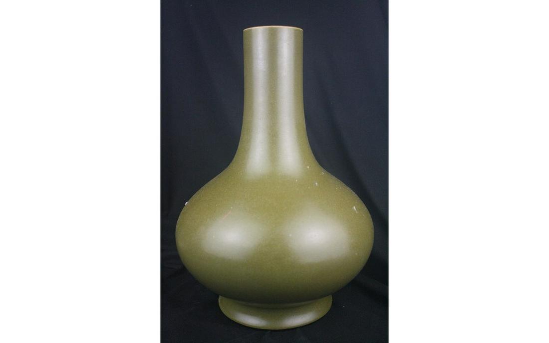 Chinese Tea Dust Glazed Vase (1 of 4)