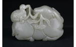 Chinese Ancient Carved Jade Cow