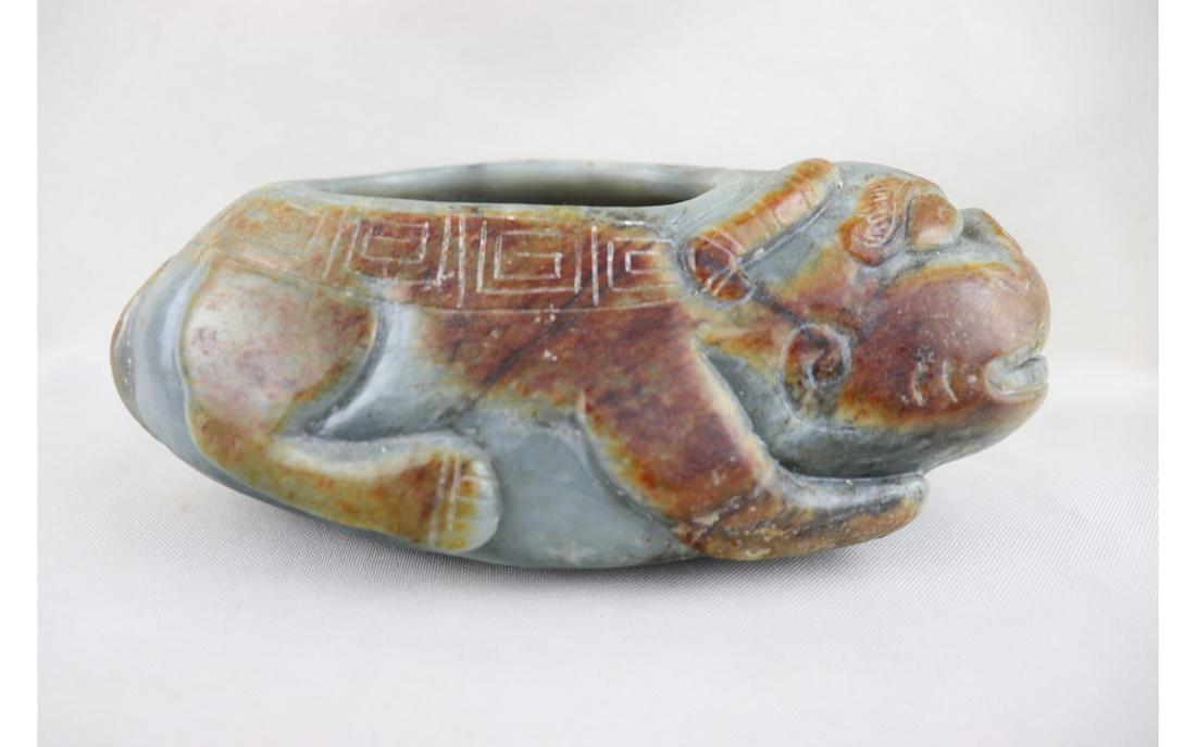 Chinese Black Jade Carved Brush Washer (1 of 4)