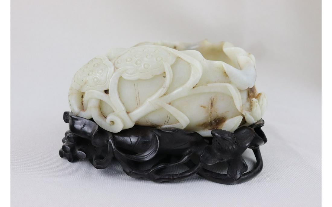 Hetian White Jade Carving Brush Washer (1 of 5)