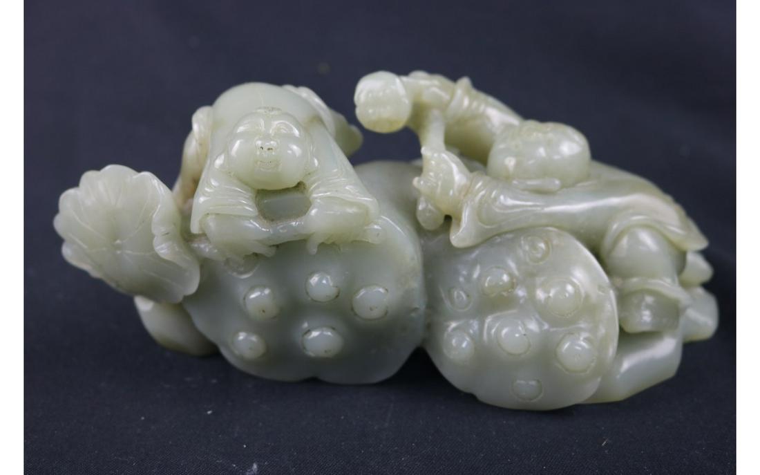 Chinese White Jade Lotus Pod (1 of 3)