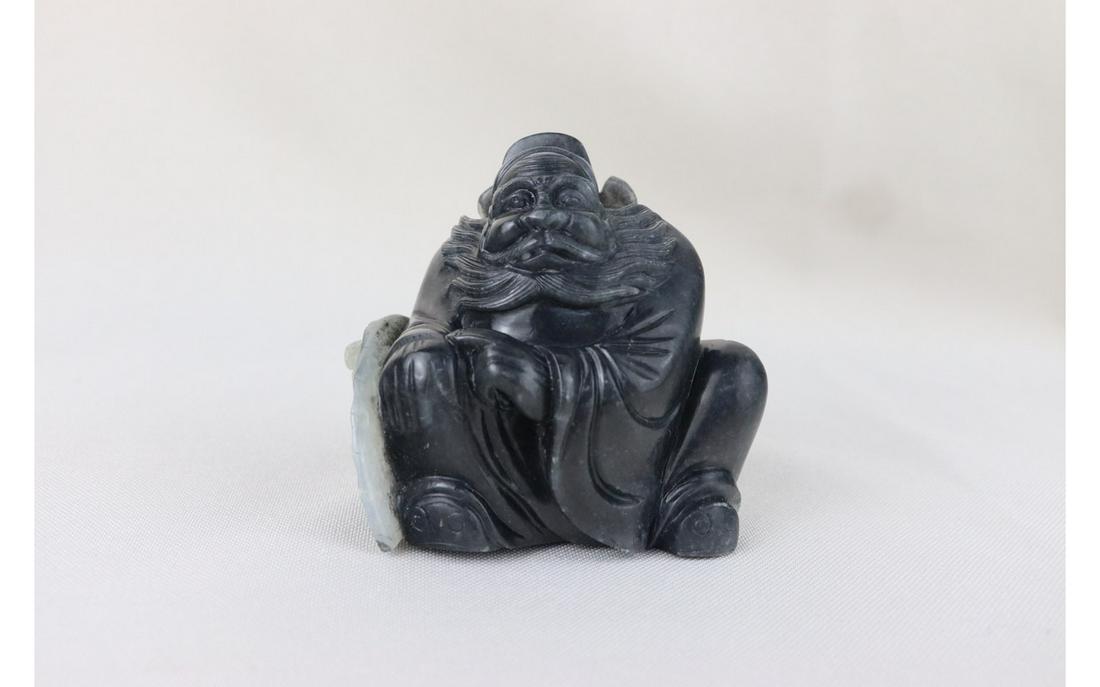 Chinese Black and White Jade Zhongkui (1 of 4)