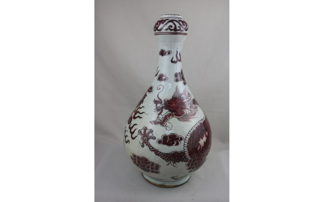 Chinese Copper Red Garlic Head Vase (1 of 5)