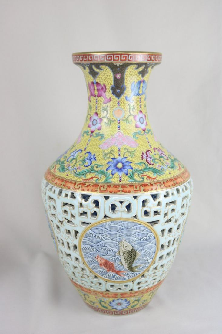 Chinese Famille Rose Porcelain Vase (1 of 6)