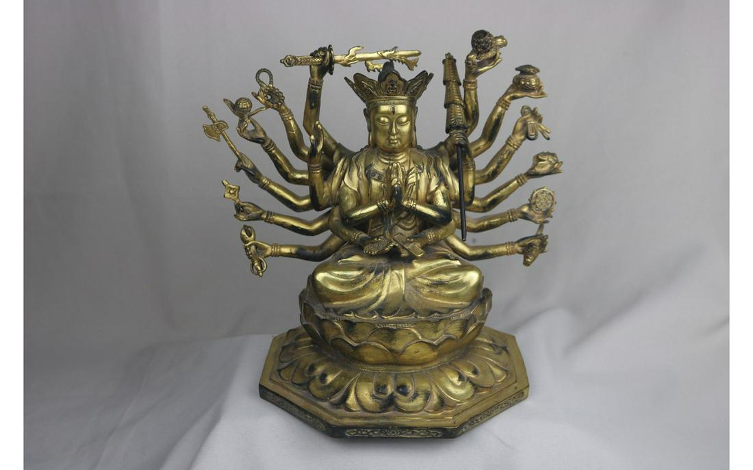 Chinese Large Bronze Buddha (1 of 3)