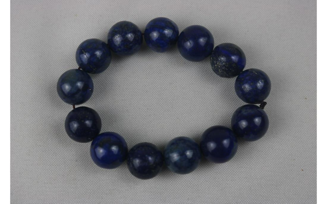 Chinese Lapis Lazuli Bead Bracelet (1 of 2)