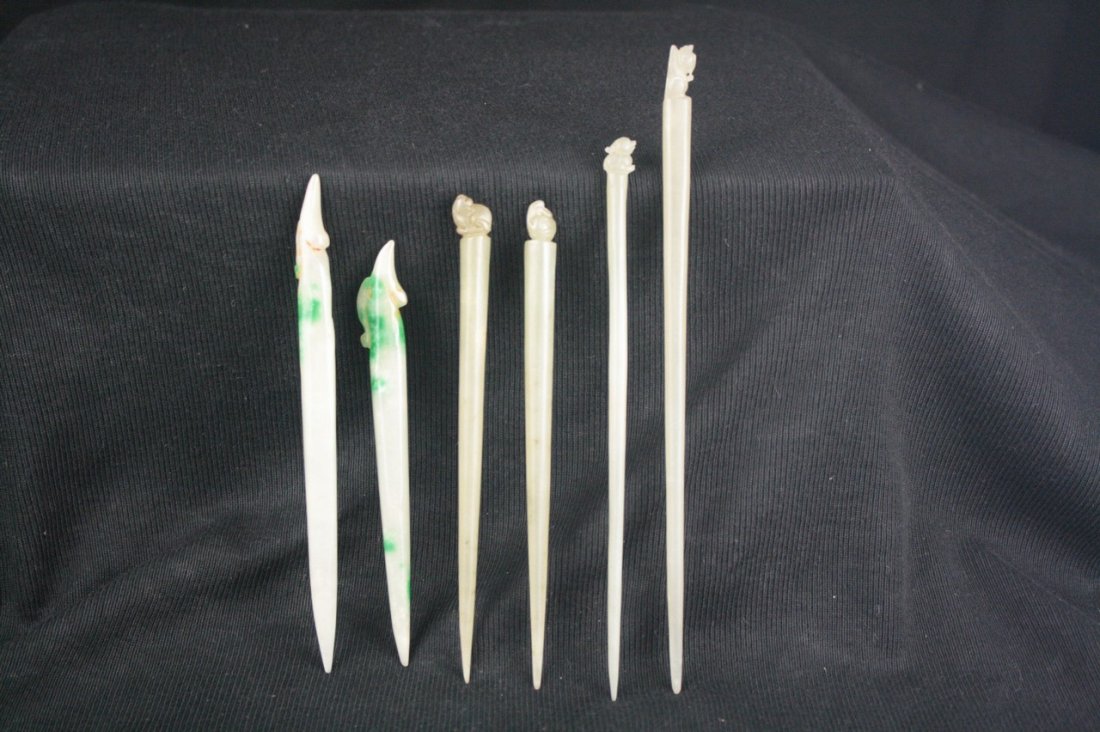A Set of Chinese Jade Hair Pins (1 of 3)