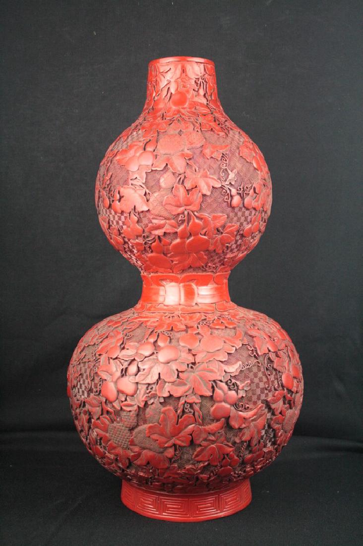 Chinese Lacquer Double Gourd Vase (1 of 5)