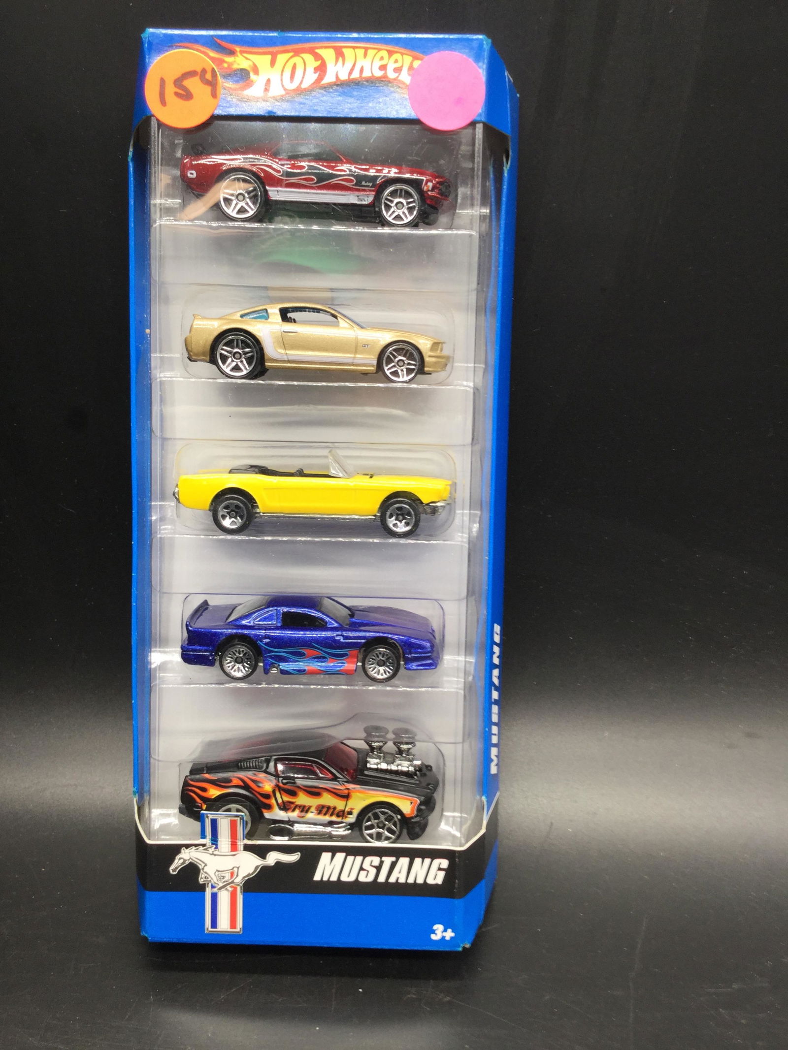 2007 Hot Wheels #K6173 Mustang gift pack: 2007 Hot Wheels #K6173 Mustang gift pack includes Mustang Mach 1, 2005 Mustang GT 65 Mustang Mustang cobra in 1968 mustang tooned