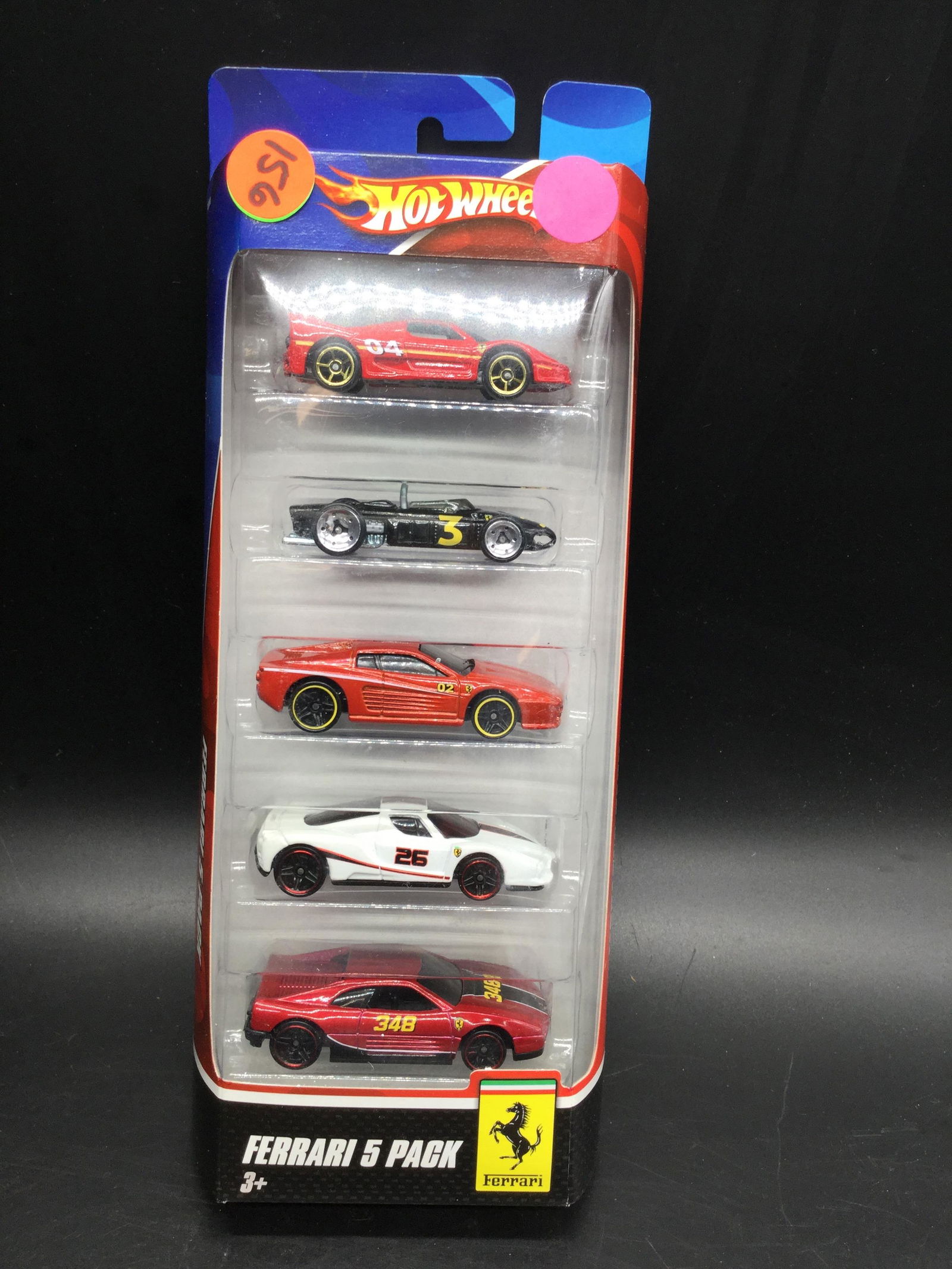 2009 Hot Wheels #N0490 Error Ferrari pack: 2009 Hot Wheels #N0490 Error Ferrari pack and unusual and perplexing error in which this hot wheels Ferrari five pack somehow got switched at birth with the L42695 pack beginning placed in the end 049