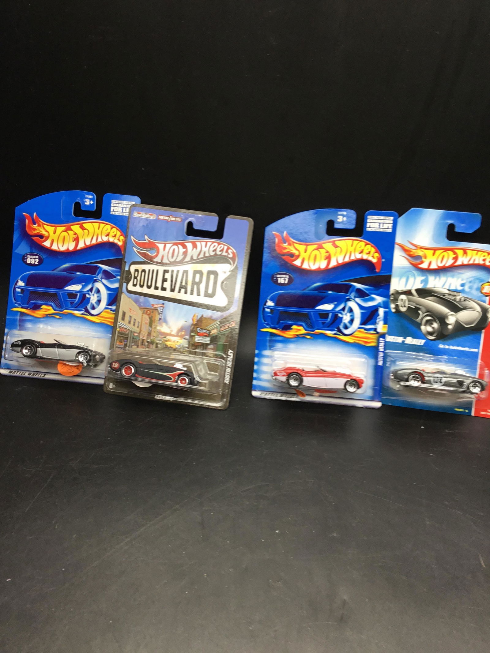Set of 4 Hot Wheels Austin Healeys (1 of 5)