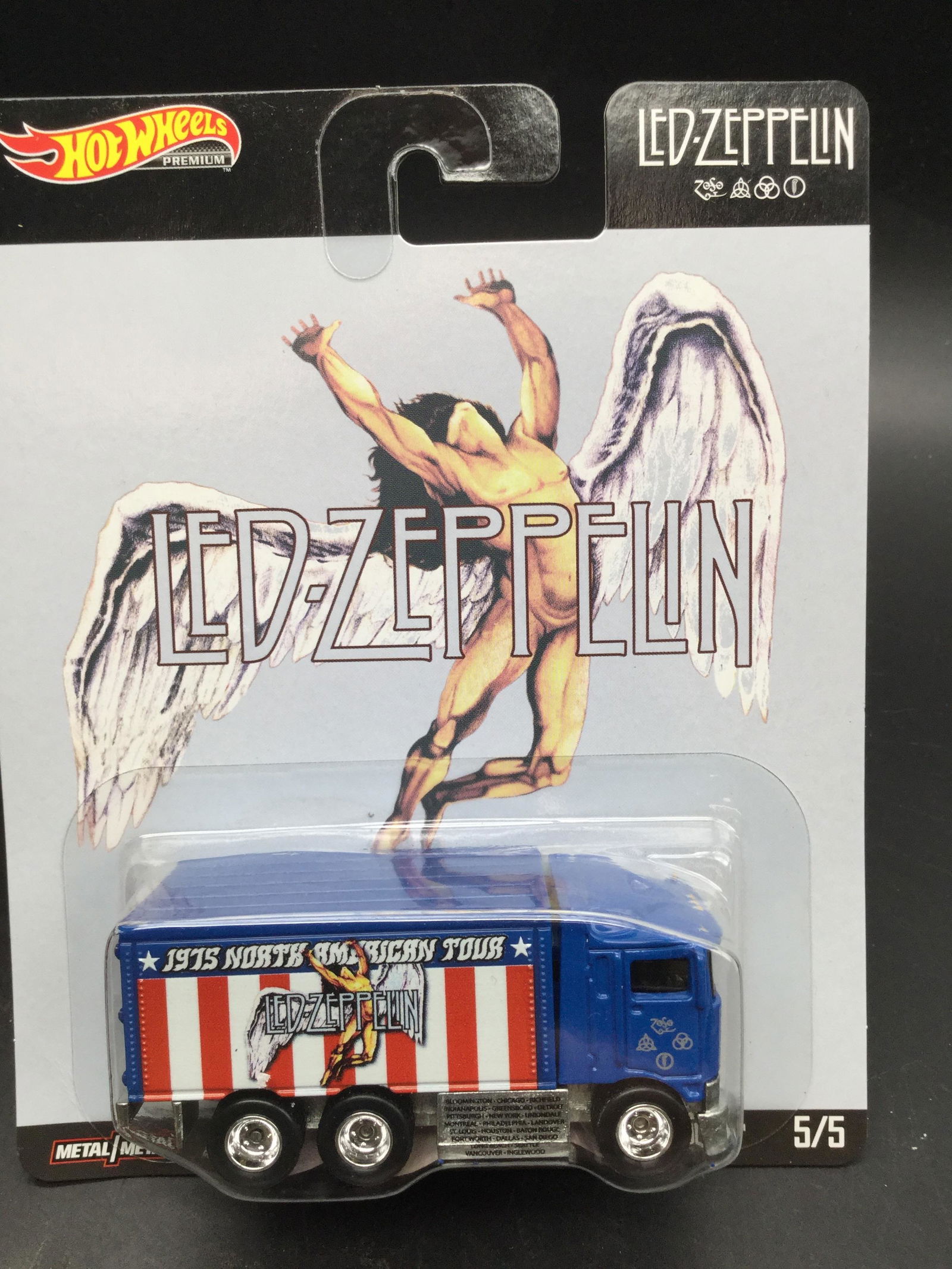 #GJR18 a 2019 Hot Wheels Led-Zeppelin Hiway Hualer: Hot wheels premium pop culture series commemorates the super group 1975 north American tour complete with real riders this is instant classic!