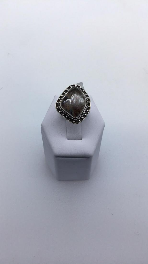 Sterling Silver Ring with Agate? Stone (1 of 3)