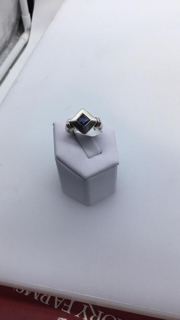 Sterling Silver Ring with purple stone (1 of 3)