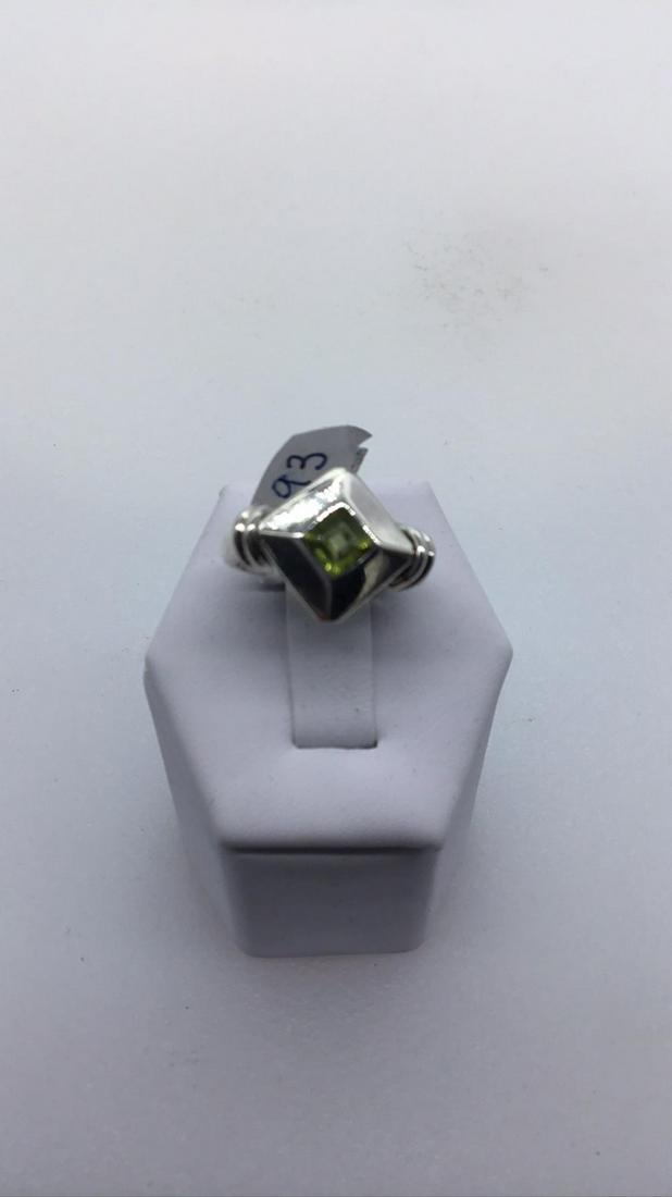 Sterling Silver Ring with light green stone (1 of 3)