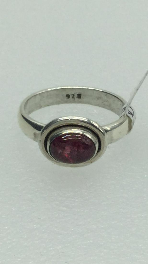 Silver ring with purple stone (1 of 2)