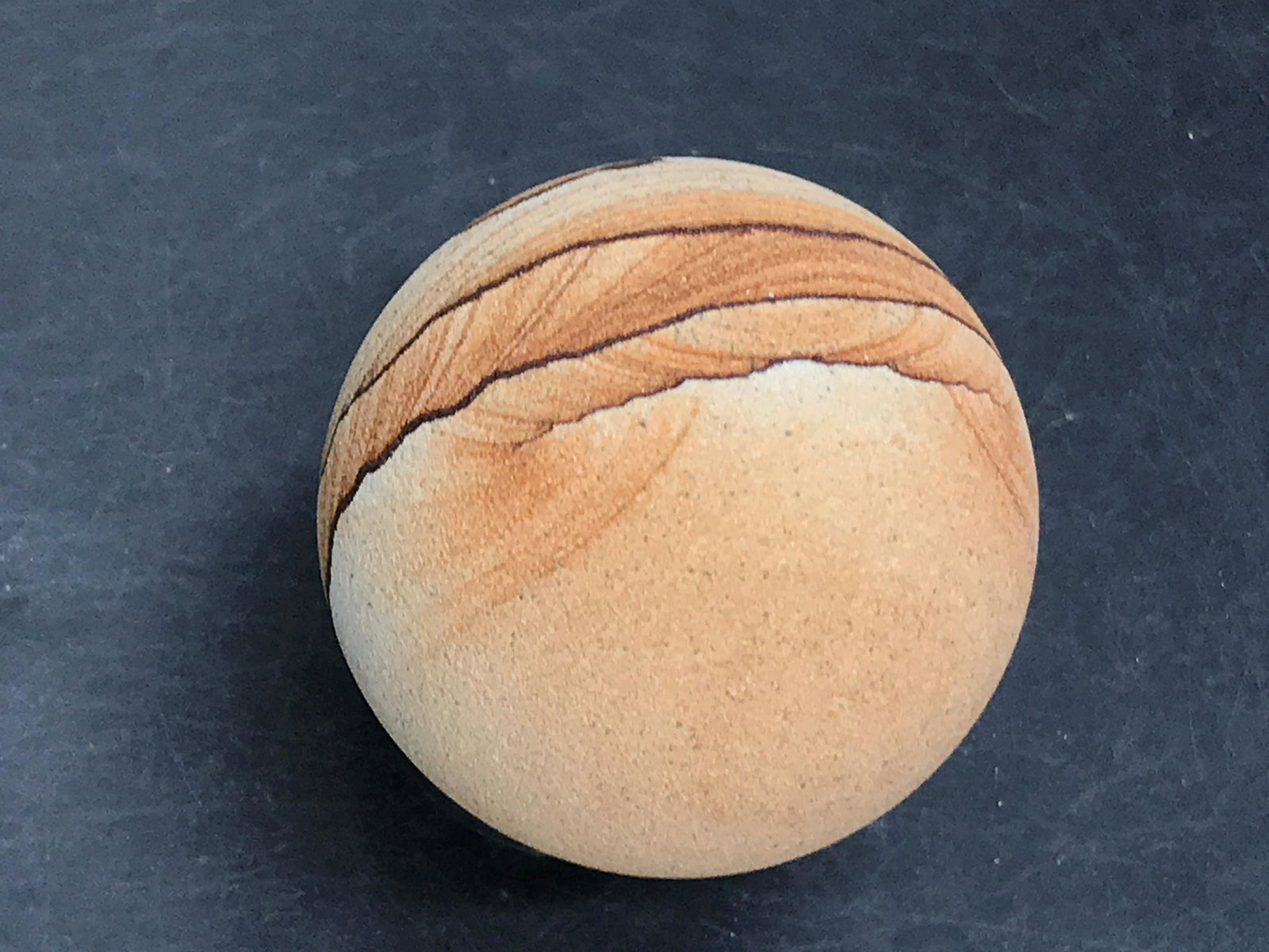 Sandstone, Rock, Crystal, Natural, Decor, Collectible,: Picture sandstone sphere. Utah