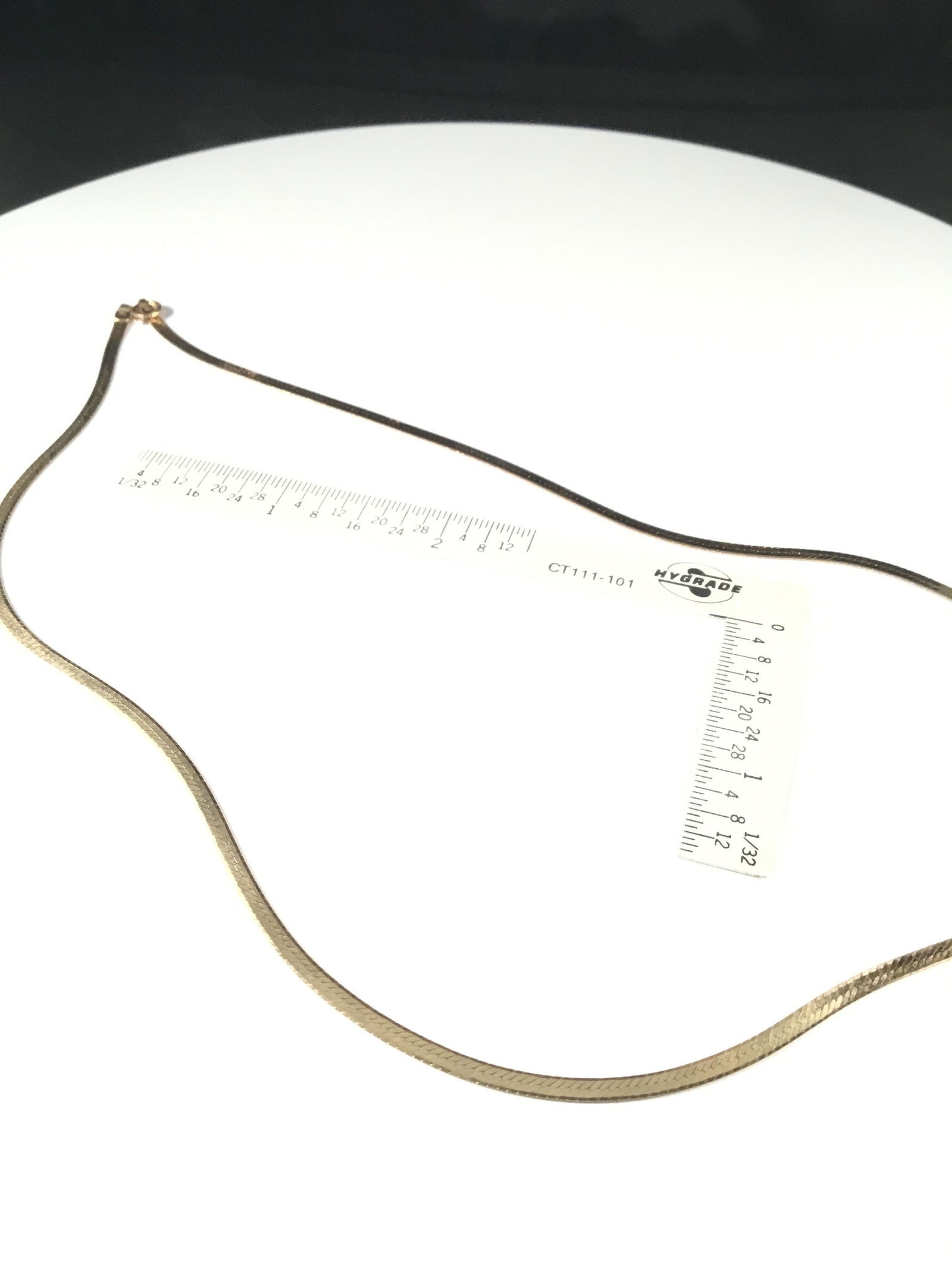 16 inch 14k Gold herringbone necklace (1 of 2)