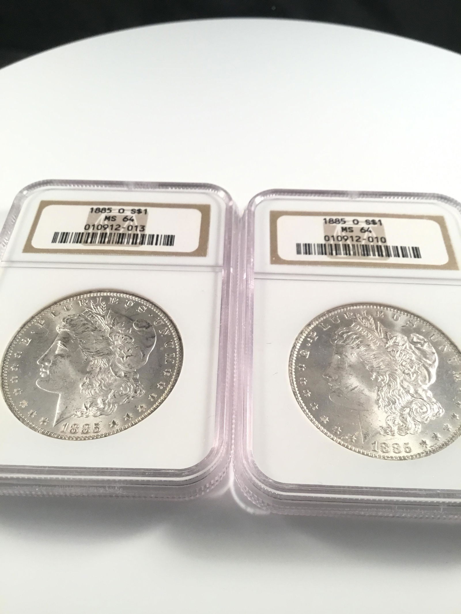 Set of two 1885-0 Morgan Silver Dollar (1 of 2)