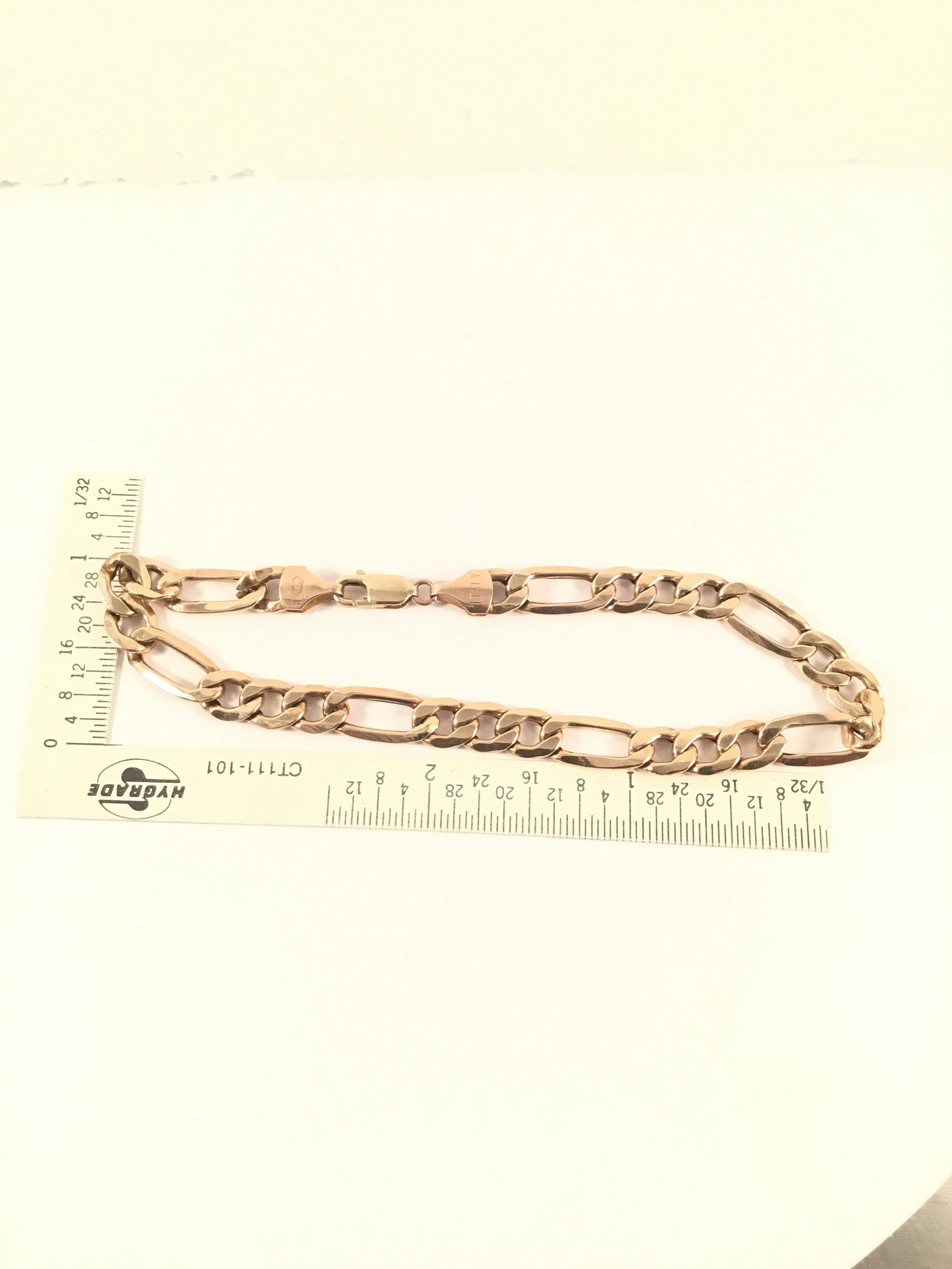 8.inch gold chain link bracelet (1 of 3)