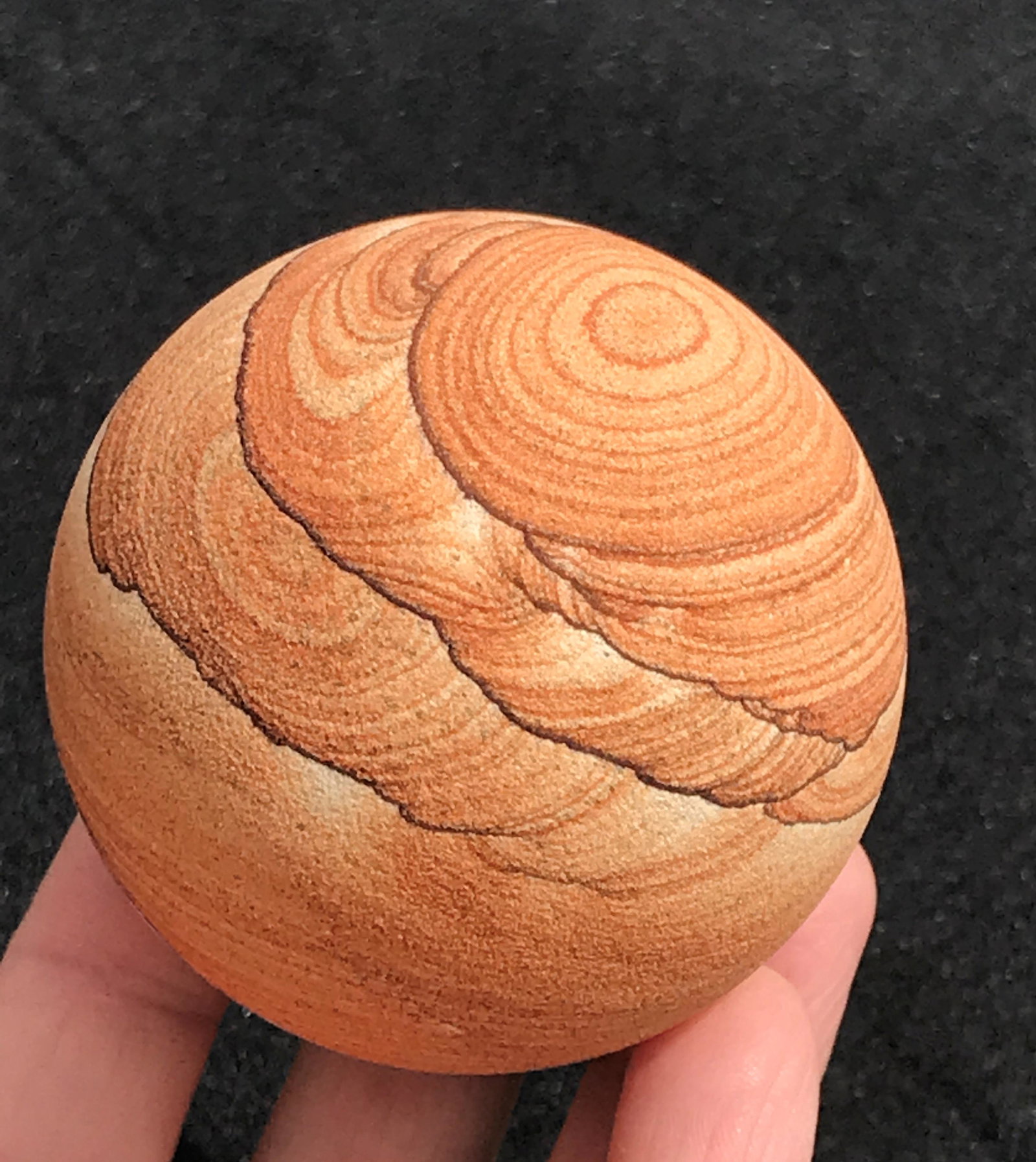Sandstone, Rock, Natural, Decor, Collectible, Carving,: Picture sandstone sphere. Utah