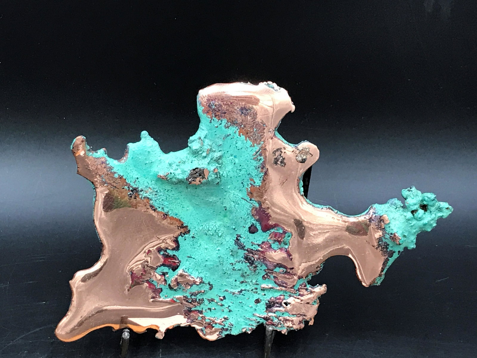 Copper, Rock, Crystal, Art, Collectible, Mineral: "Splash" copper wall art. Michigan