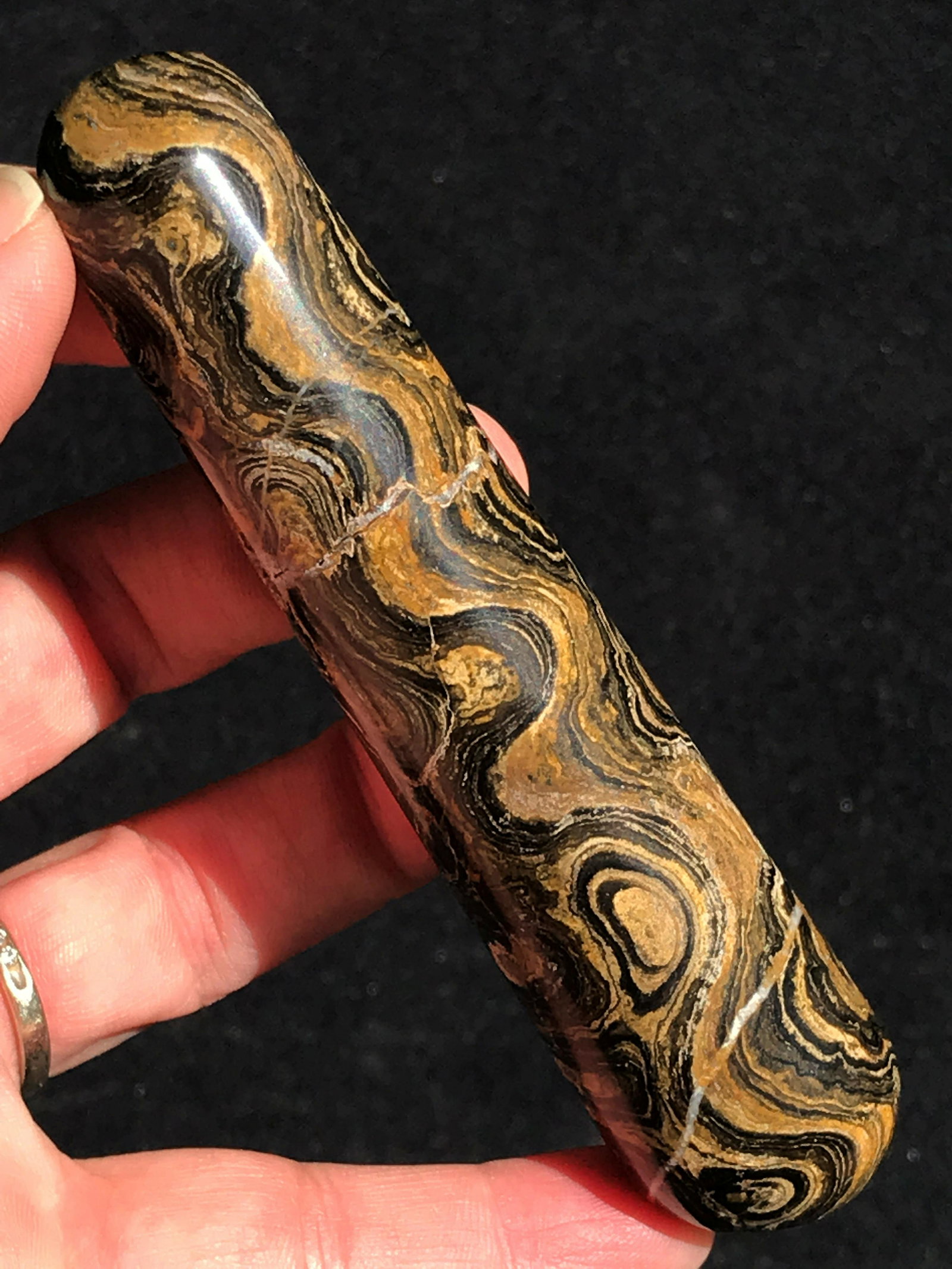 Stromatolite, Fossil, Rock, Natural, Collectible,: Stromatolite (fossil algae) massage wand. Bolivia, 1.7 billion years old
