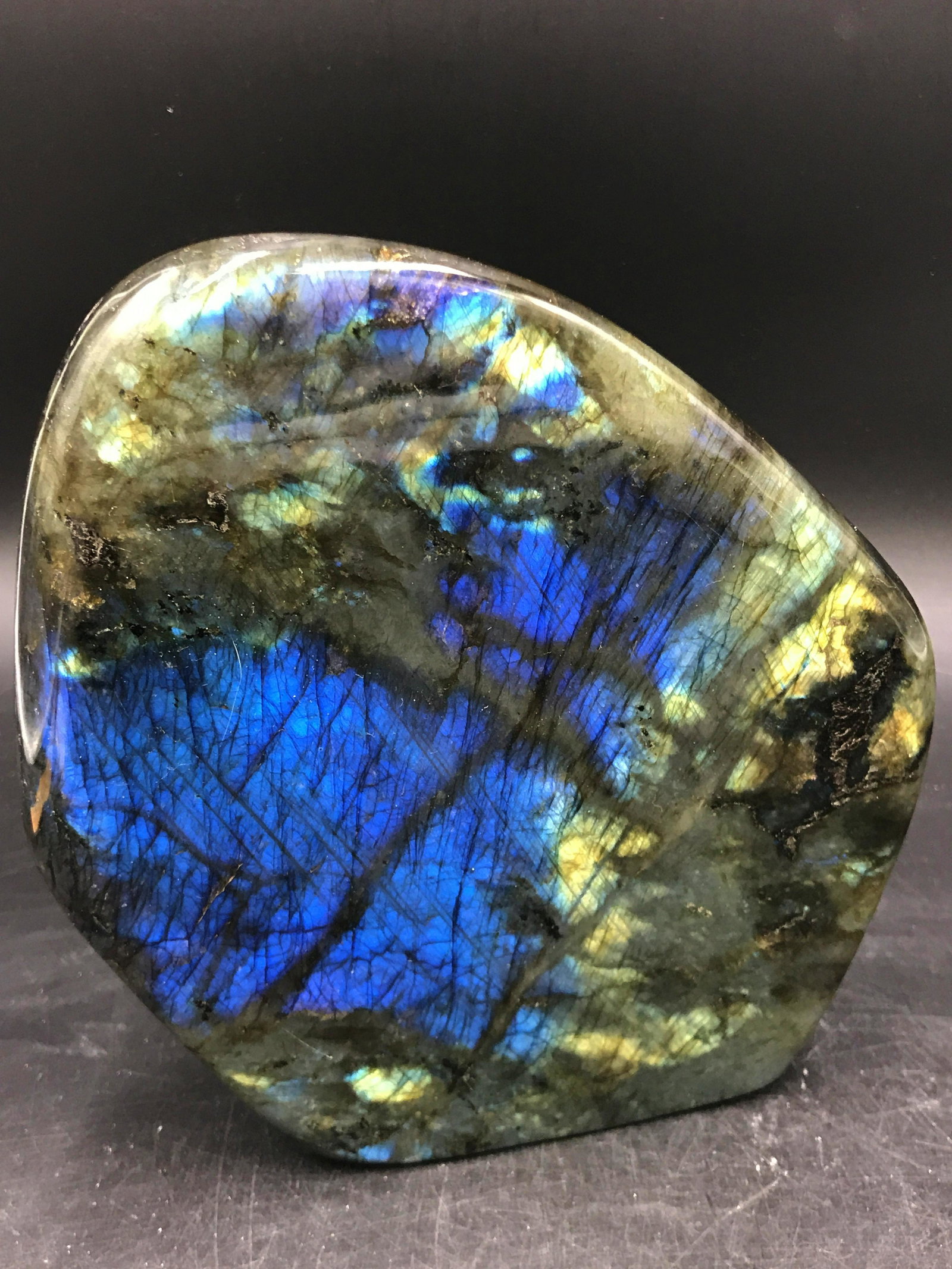 Labradorite, Rock, Crystal, Natural, Decor, Collectible: Polished labradorite freeform. Madagascar