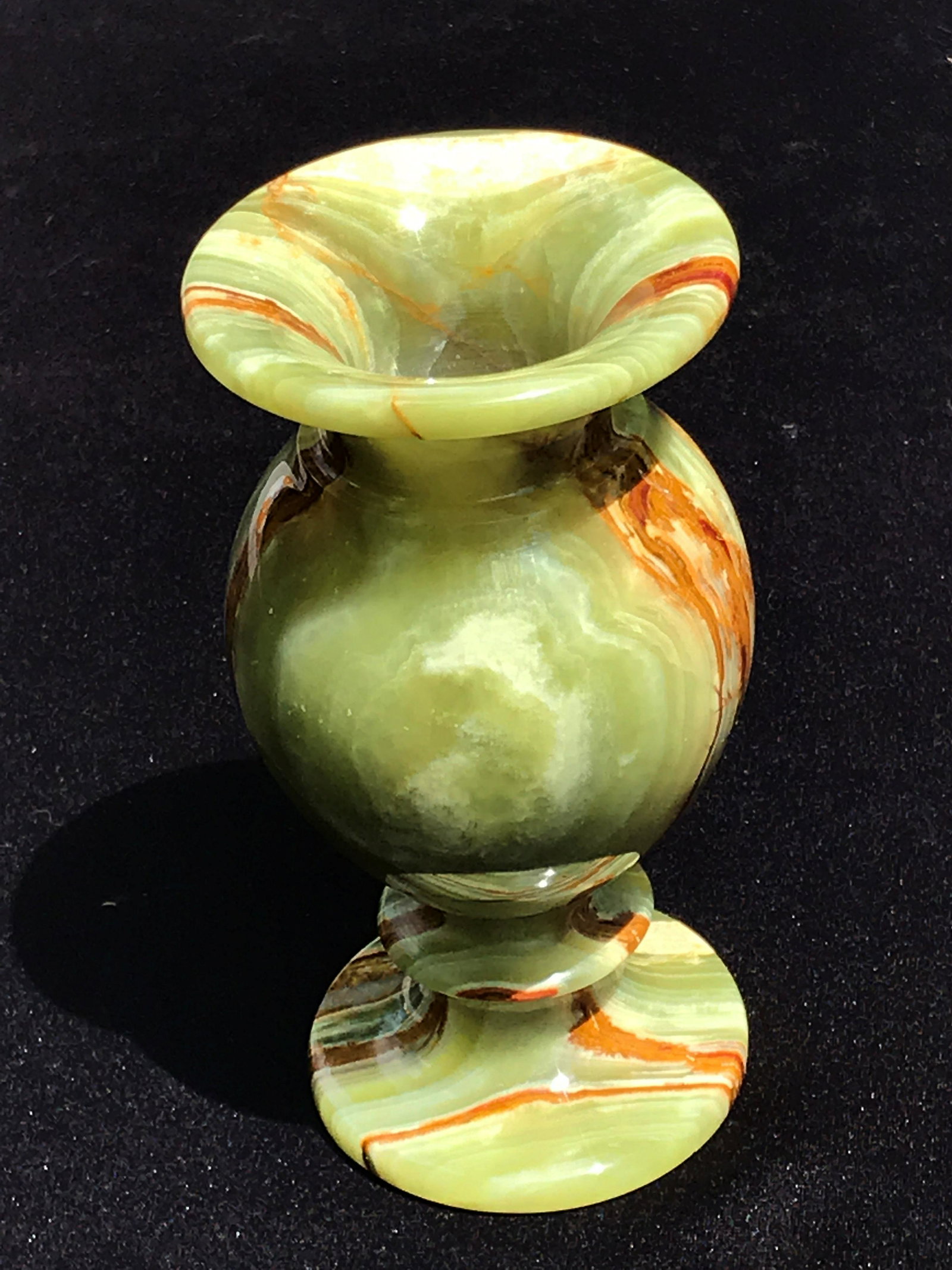 Onyx, Rock, Crystal, Natural, Decor, Collectible, Vase: Onyx (banded calcite) vase. Pakistan