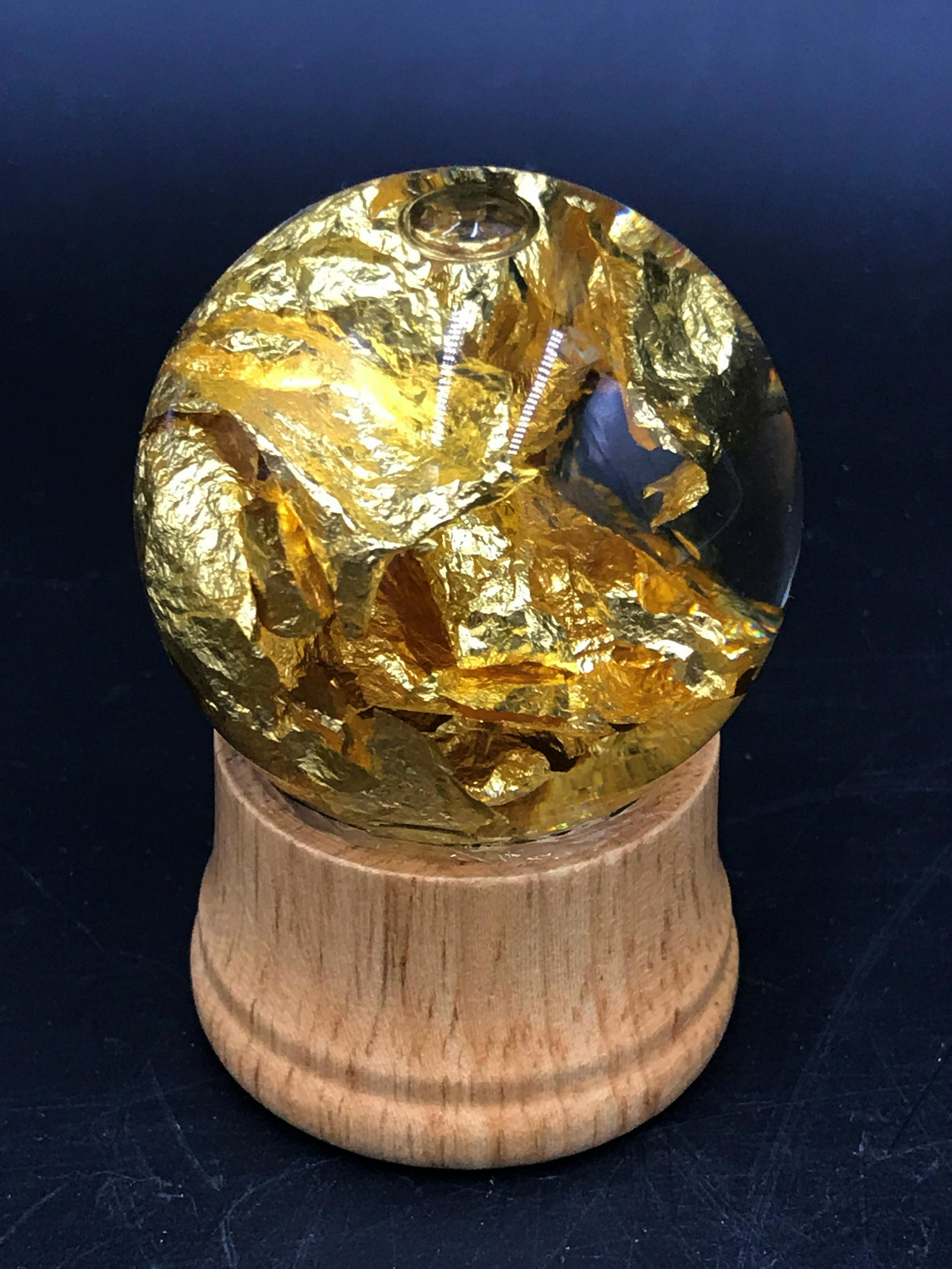 Gold, Rock, Crystal, Natural, Collectible, Mineral,: Gold flake in snow globe. Georgia