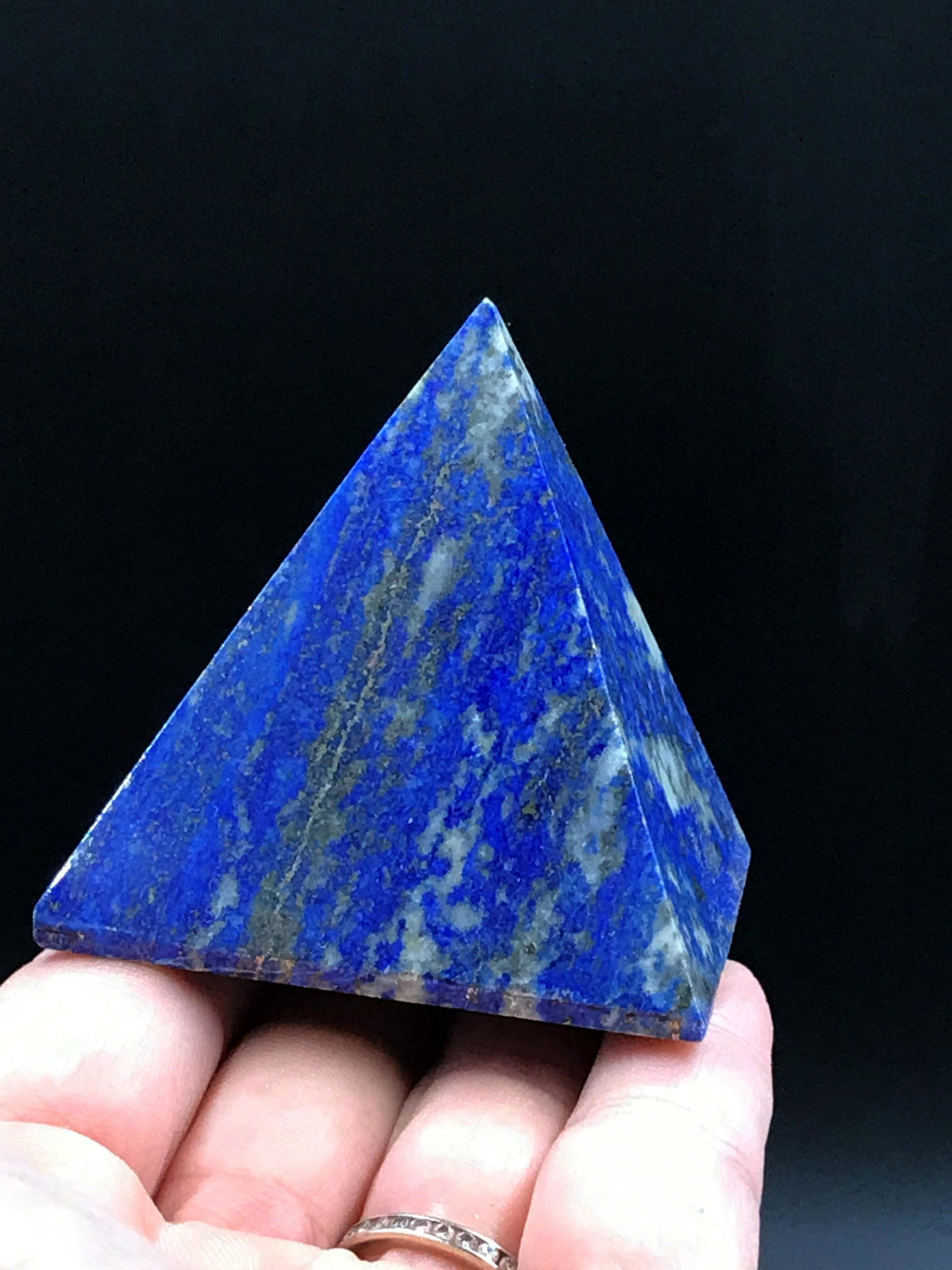Lapis, Rock, Crystal, Natural, Decor, Collectible,: Lapis lazuli pyramid