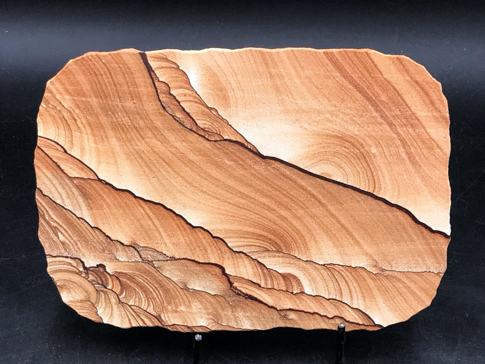 Sandstone, Rock, Natural, Decor, Collectible, Slab: 8"x6" picture sandstone slab. Utah