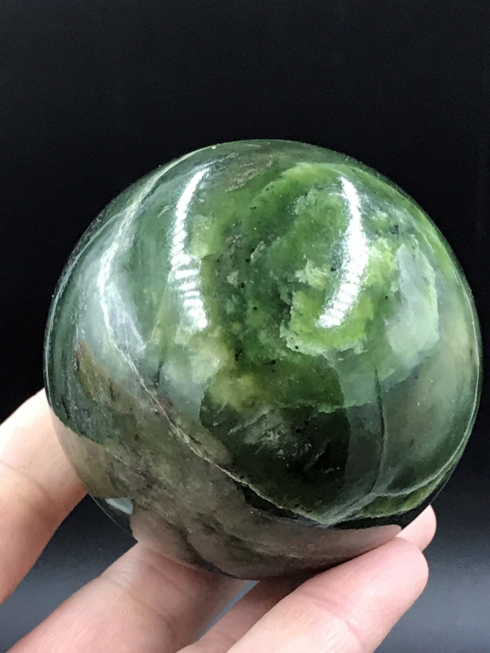 Jade, Rock, Crystal, Natural, Decor, Collectible,: 2" jade sphere. Burma