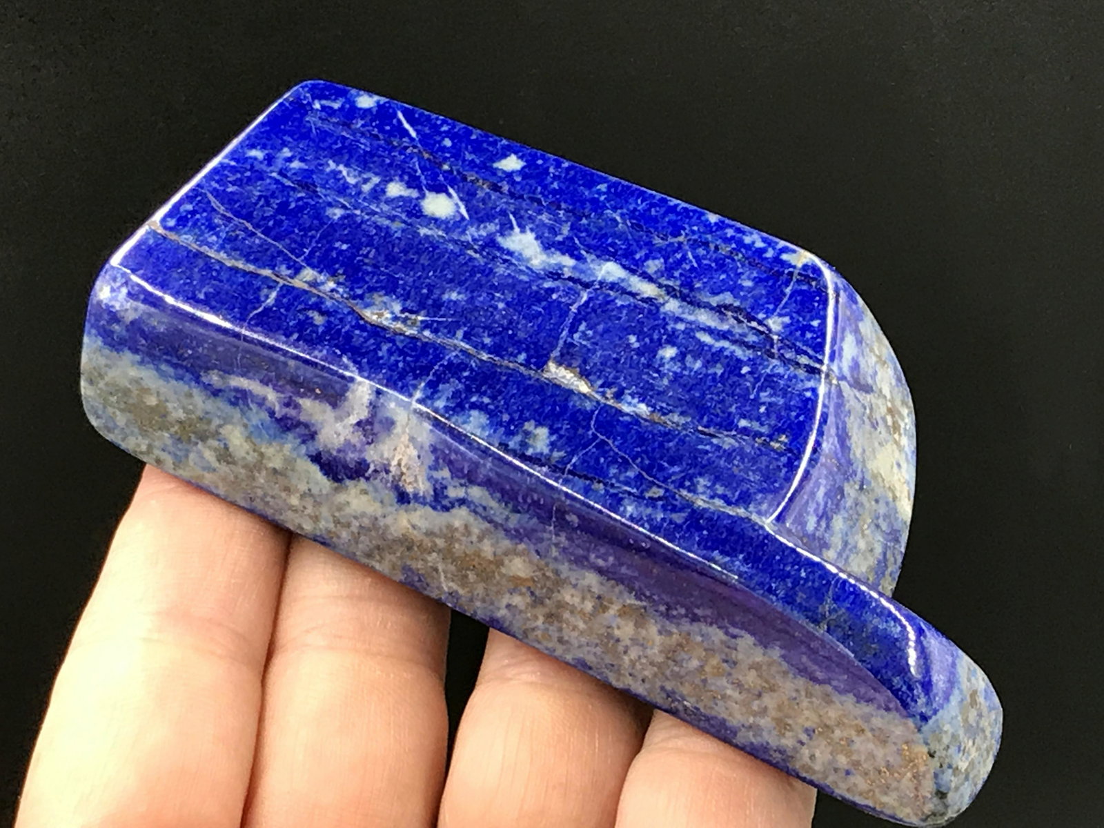 Lapis, Rock, Crystal, Natural, Collectible, Carving,: 6oz polished lapis lazuli freeform/carving material. Afghanistan