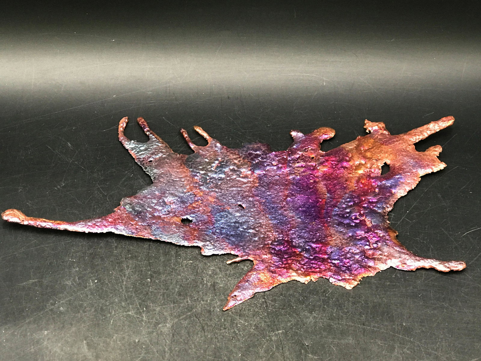 Copper, Rock, Crystal, Collectible, Art, Decor: "Flame copper" wall art. Michigan