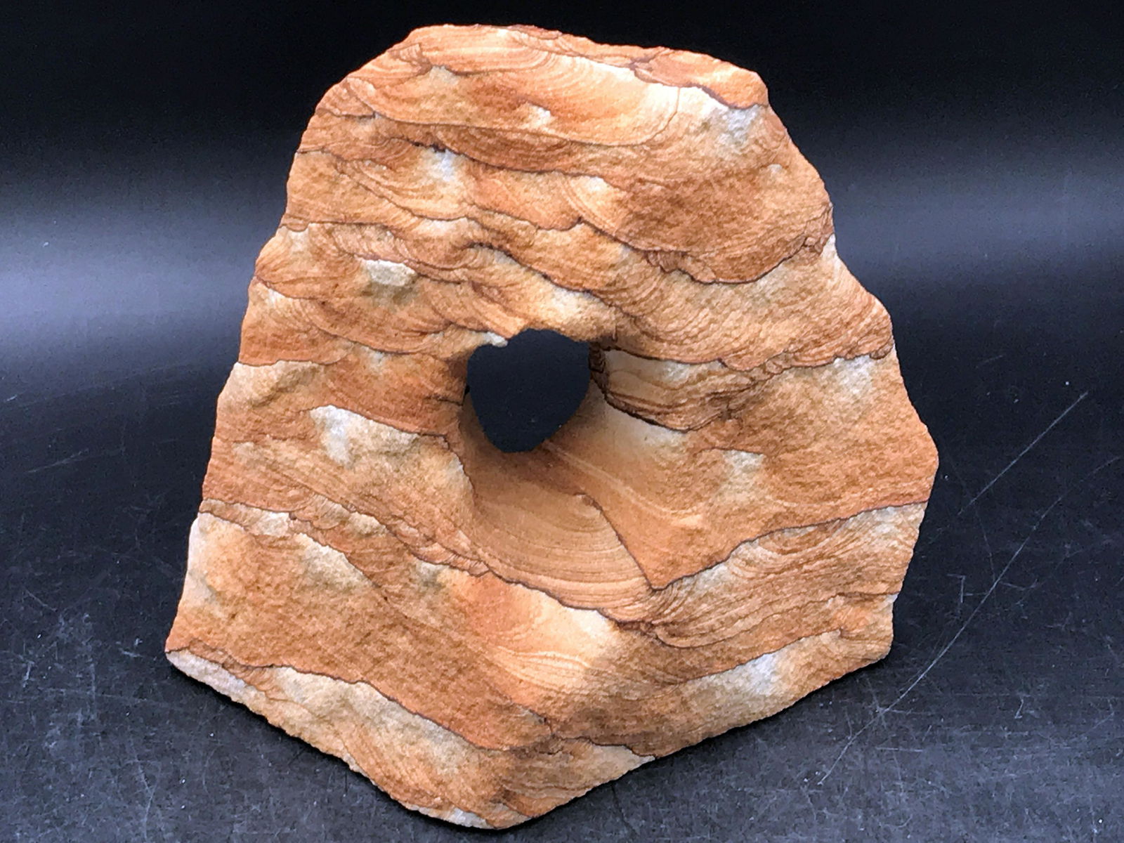 Rock, Crystal, Natural, Decor, Collectible, Sandstone: Picture sandstone, variety Sierra Stone, freeform arch. Utah 3lb 5oz
