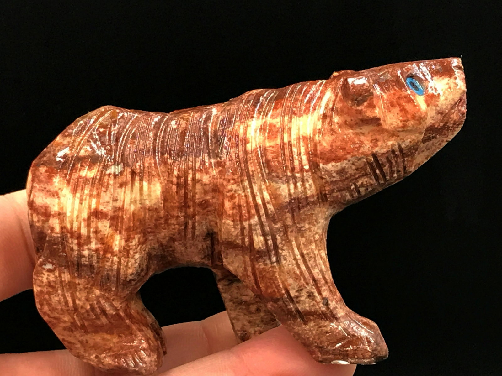Rock, Crystal, Natural, Collectible, Carving, Bear,: Soapstone bear carving