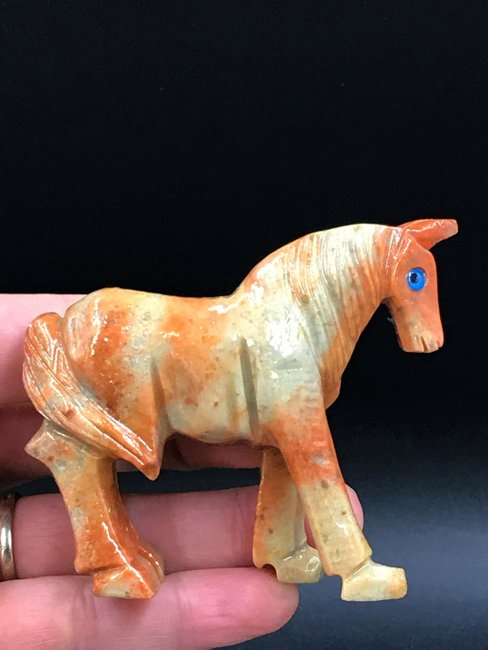 Rock, Crystal, Natural, Collectible, Carving, Horse,: Soapstone horse carving