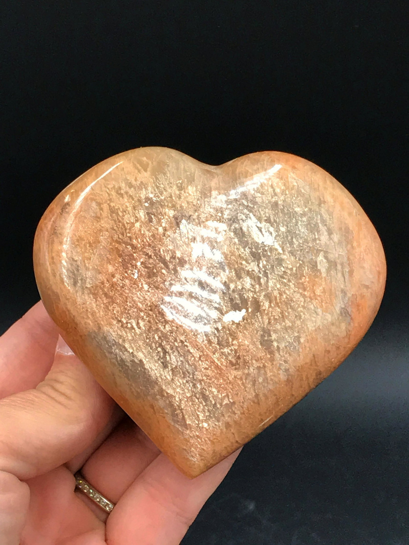 Moonstone, Rock, Crystal, Natural, Collectible,: Moonstone heart