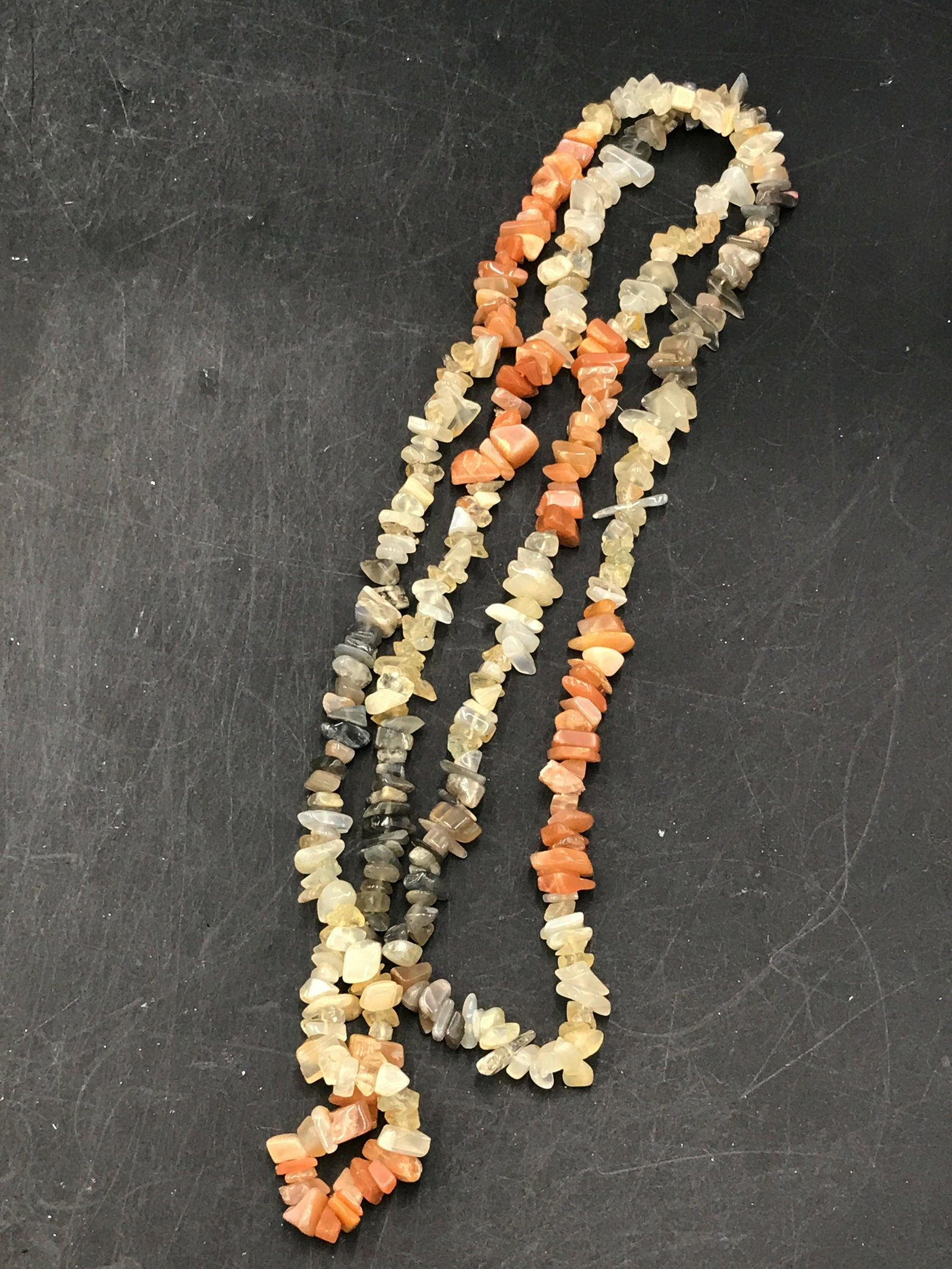Moonstone, Rock, Crystal, Natural, Jewelry: Moonstone chipstone necklace