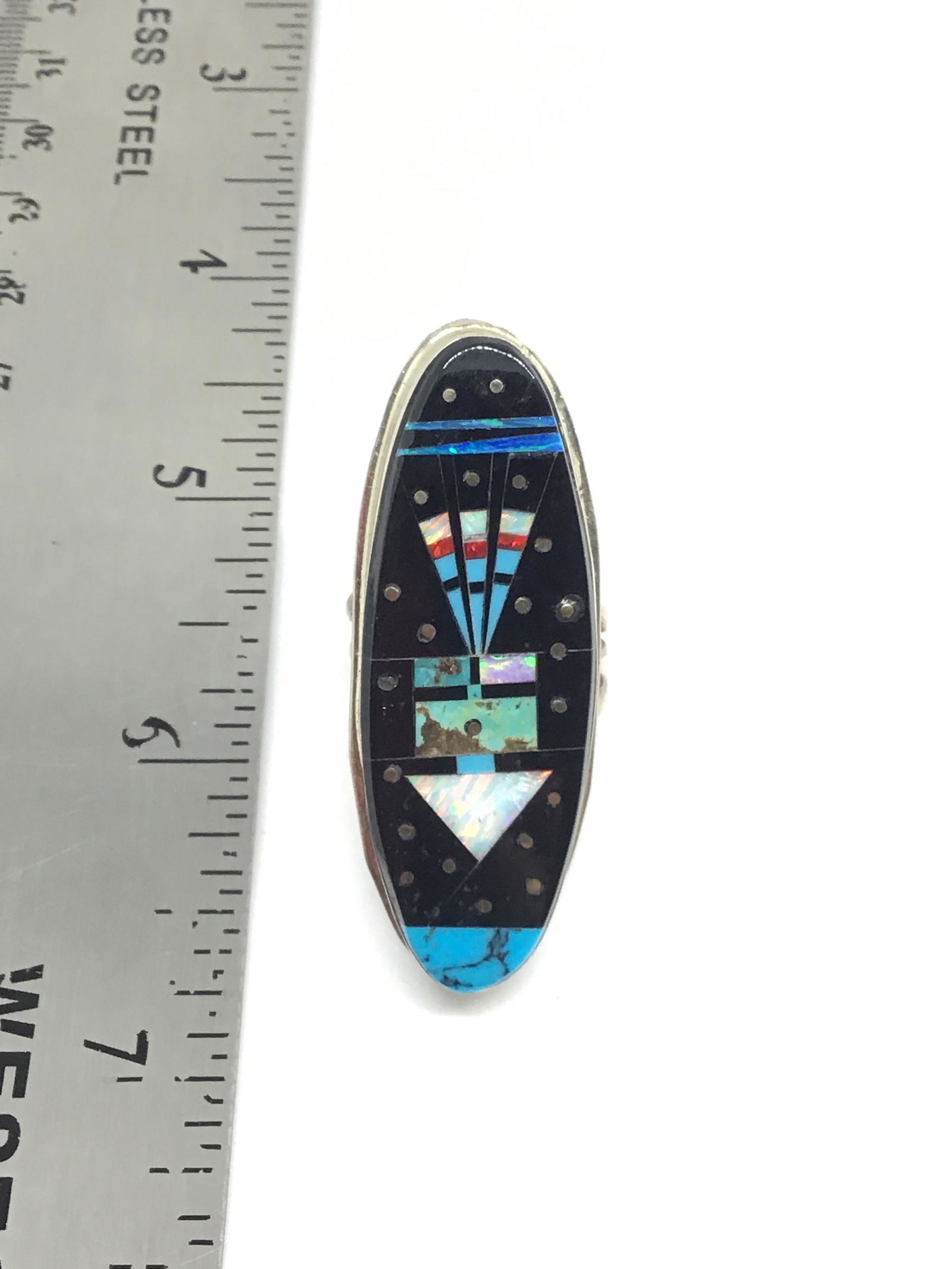 Sterling Silver & Multi-stone ring (1 of 2)