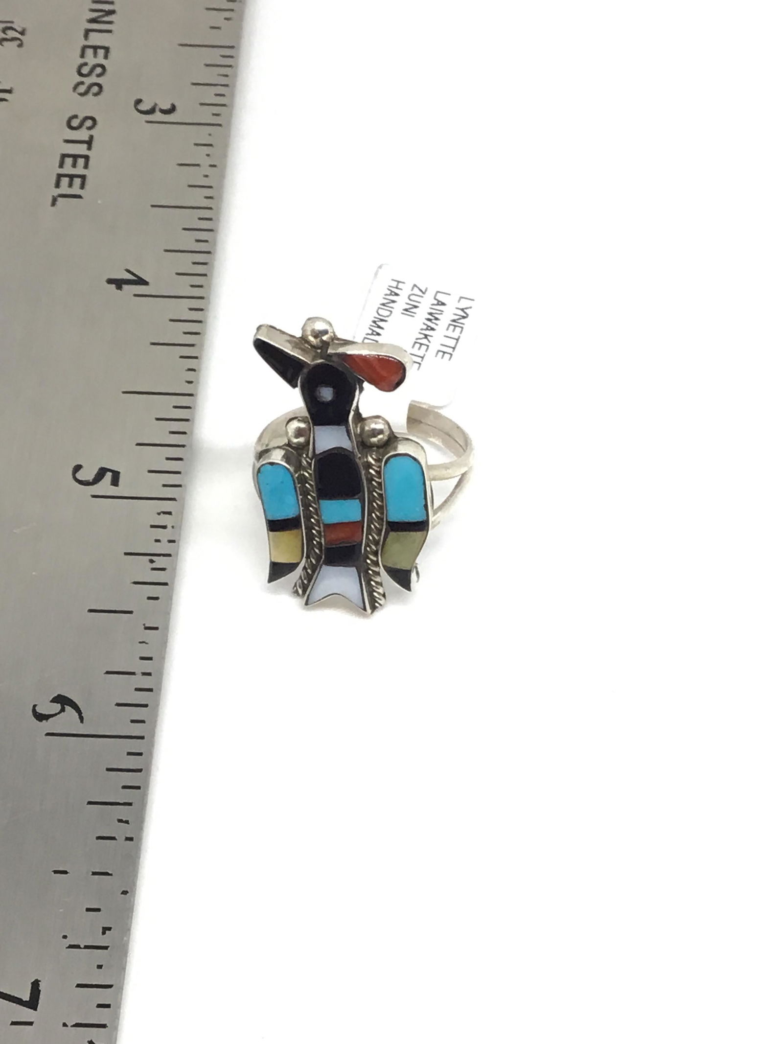 Sterling Silver & Multi-stone Waterbird ring (1 of 2)