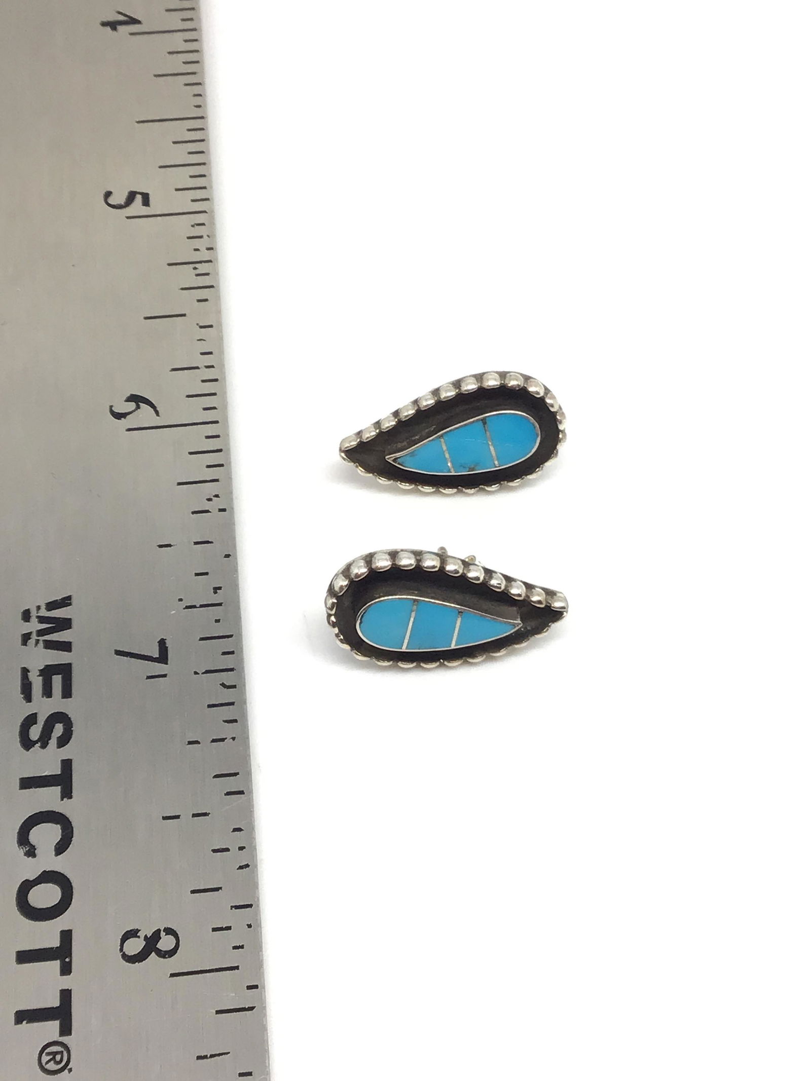 Turquoise & Sterling Silver earrings (1 of 2)